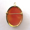 18K Yellow Gold Estate Shell Cameo Brooch/Pin/Pendant - D & L  Vintage 