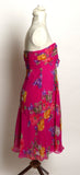 Circa 1990s Ralph Lauren Pink Silk Floral Dress - D & L  Vintage 