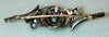 10K Yellow Gold,Sterling Silver and Rose-Cut Diamond Victorian Brooch/Pin - D & L  Vintage 